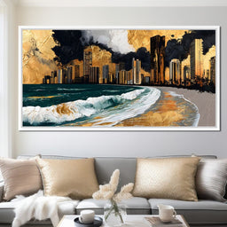 Gilded Towers Beyond The Tides - NicheCanvas