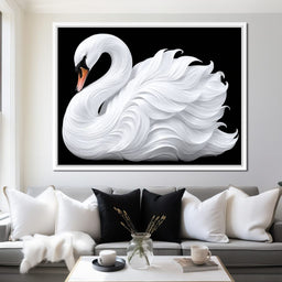 The Alabaster Swan Unfurled - TooplesArt - NicheCanvas
