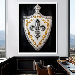 Fleur De Lys Shield Radiance - NicheCanvas