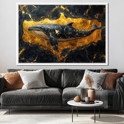 Majestic Ocean Gold Passage - NicheCanvas