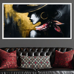 Golden Silhouette Starlit Elegance - NicheCanvas