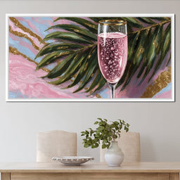 Pink Champagne Palm Luxe - NicheCanvas