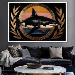 Gilded Shark Triumph Halo - NicheCanvas