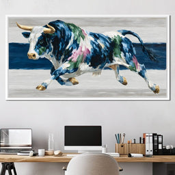 Charging Bull Color Fusion - NicheCanvas