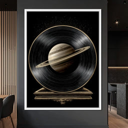 Saturn Vinyl Orbit Night Sky - NicheCanvas