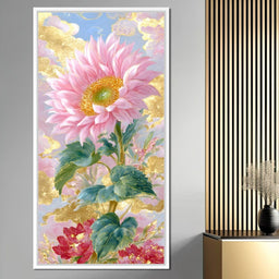 Golden Petal Reverie Blooming - NicheCanvas
