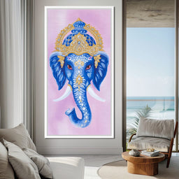 Royal Sapphire Ganesha Blessing - NicheCanvas