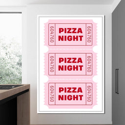 Retro Pizza Night Raffle Tickets - NicheCanvas