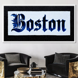 Majestic Boston Lettering - NicheCanvas