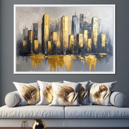 Golden Skyline Awakening - NicheCanvas