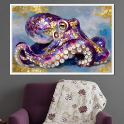 Gilded Violet Octopus Dream - NicheCanvas