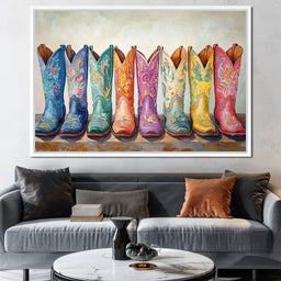 Western Boot Parade Harmony - NicheCanvas