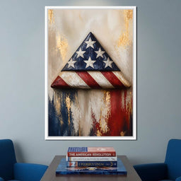 Folded Honor Beneath Gold Leaf - NicheCanvas