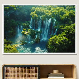 Emerald Cascade Symphony - NicheCanvas