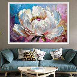 Alabaster Blossoming Petals - NicheCanvas