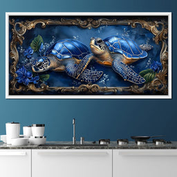Oceanic Serenity Turtles - NicheCanvas