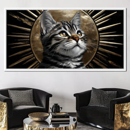 Golden Halo Tabby Cat Reverie - NicheCanvas