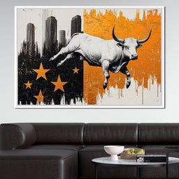 Bull_s Leap Through Stars - NicheCanvas