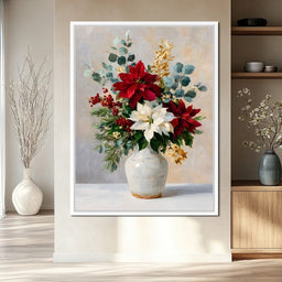 Holiday Poinsettia Bouquet Oil - NicheCanvas