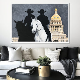 Cowboy Shadows Capitol Vigil - NicheCanvas