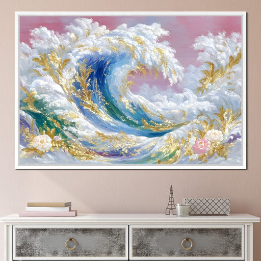 Golden Waves of Dreams Canvas Print