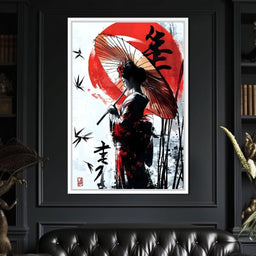 Geisha Elegance Sunlit Shadows - NicheCanvas