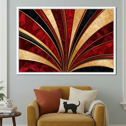 Crimson Deco Sunfan - TooplesArt - NicheCanvas