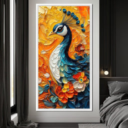 Radiant Peacock Garden Harmony - NicheCanvas