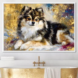 Golden Pomeranian Portrait Glow - NicheCanvas
