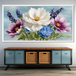 Pastel Meadow Floral Breeze - NicheCanvas