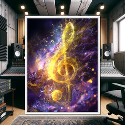 Celestial Gold Melody Stream - NicheCanvas