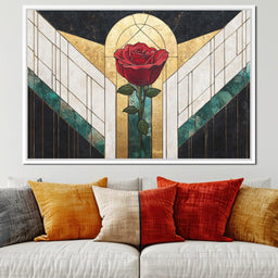 Golden Rose Radiance Reverie - NicheCanvas