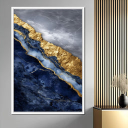 Gilded Midnight Marble Rift - NicheCanvas