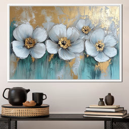 Golden Petals Dreamscape Blooms - Wildrose Creations - NicheCanvas