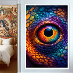 Prismatic Vision of the Ancient Reptile - NicheCanvas