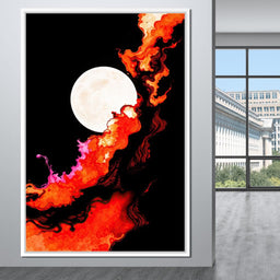 Firestorm Under the Moon - TooplesArt - NicheCanvas