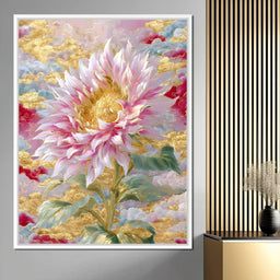 Golden Petals in Celestial Bloom - NicheCanvas