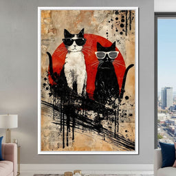 Streetwise Cats With Shades - NicheCanvas