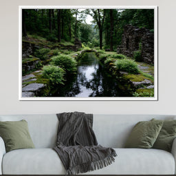 Forest Spring Stone Ruins - NicheCanvas
