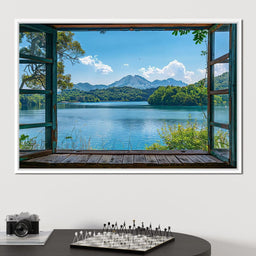 Serene Lakeside Retreat - NicheCanvas