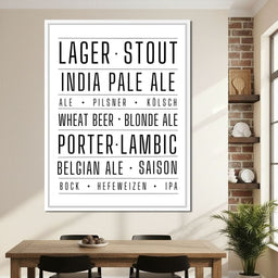 Craft Beer Typography - NicheCanvas