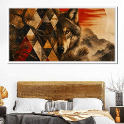 Solitary Predator Rising Sun - NicheCanvas