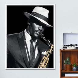 Midnight Jazz Saxophone Groove - NicheCanvas