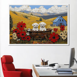 Puppy Adventure in Bloomfields - NicheCanvas