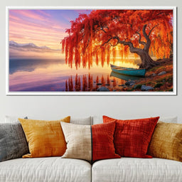 Whispers of the Crimson Willow - TooplesArt - NicheCanvas