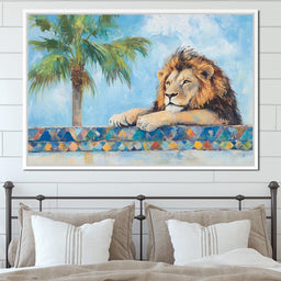 Lion Oasis Tranquility - NicheCanvas