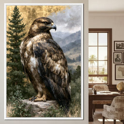 Golden Crest Guardian of the High Ridge - NicheCanvas