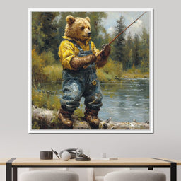 Bear Fishing - NicheCanvas