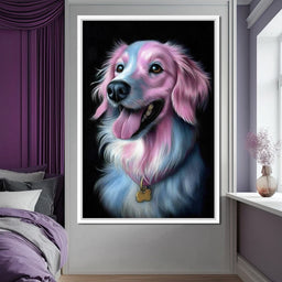 Pink & Blue Golden - NicheCanvas