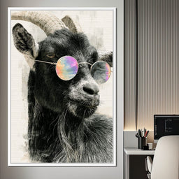 Stray Goat With A Painted Perspective - NicheCanvas
